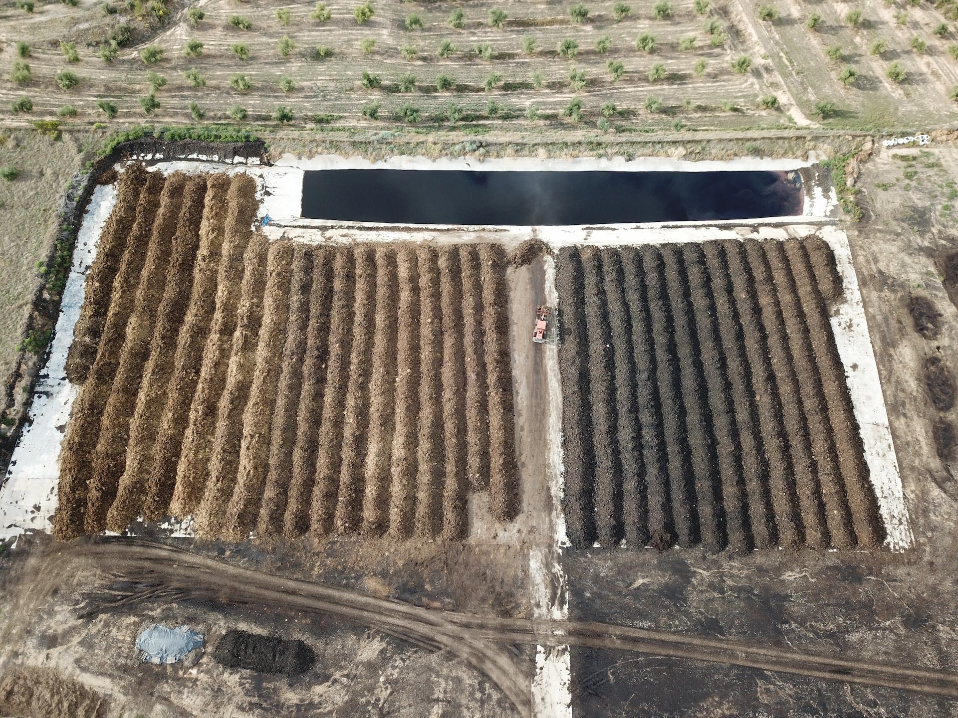 Vista aérea de la planta de compost de Juncosa.